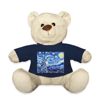 Nuit étoilée de Van Gough - Noël blanc - Nounours - bleu marine - Devant