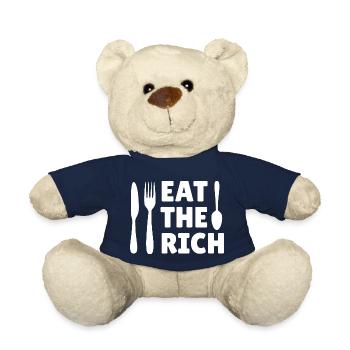 Eat The Rich - Proverbe Inégalité Économique - Nounours - bleu marine - Devant