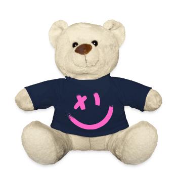 LÄCHELN SMILE UND ZWINKERN Geschenk-Idee Humor - Teddy - French Navy - Vorne