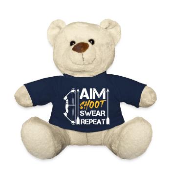 Aim Shoot Swear Repeat Arcry Gift Hobby - Nounours - bleu marine - Devant