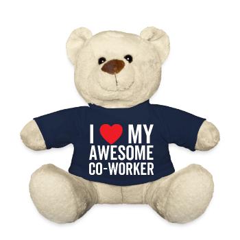 I Love My Awesome Co-Worker - Teddy Bear - french navy - Front