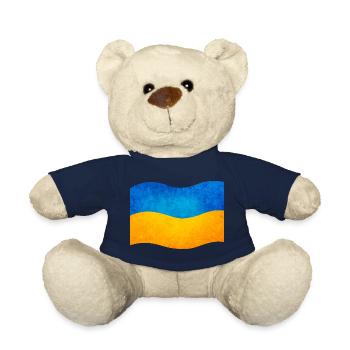 The flag of ukraine, ukrainian flag - Teddy Bear - french navy - Front