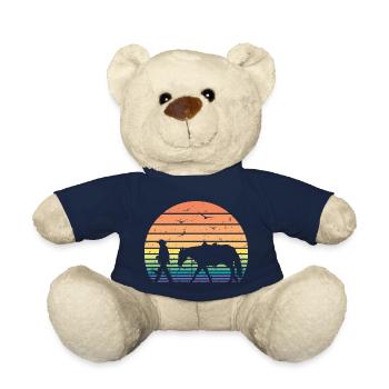 Retro Vintage Horseman Horse Lover Equestrian Gift - Teddy Bear - french navy - Front