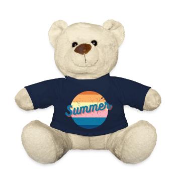 Vintage Coloré Summer Retro Design - Nounours - bleu marine - Devant