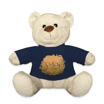 Little Pelota Monster n°9 – yellow - Teddy Bear - french navy - Front