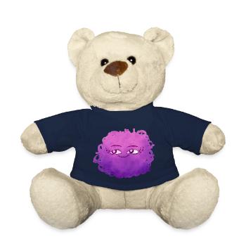 Little Pelota Monster n°4 – pink - Teddy Bear - french navy - Front