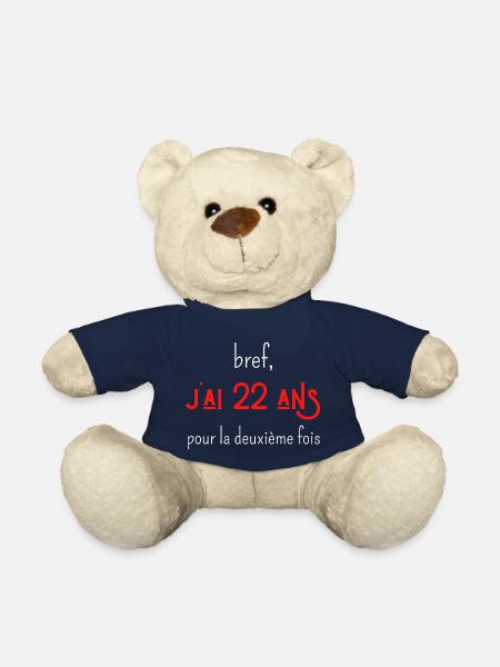 bref j'ai 22 ans pour la deuxième fois - Nounours - bleu marine
