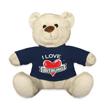 Bitburg - Ich liebe Stadtnamen in Tattoo Stil - Teddy - French Navy - Vorne