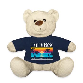 Retired 2023 Retirement Gift For Men & Women Funny - Teddy Bear - french navy - Front