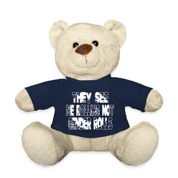 Blagues geek cite Barber Hair Obama - Nounours - bleu marine - Devant