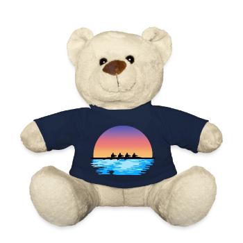 Aviron, équipe masculine d’aviron, eau et soleil - Nounours - bleu marine - Devant