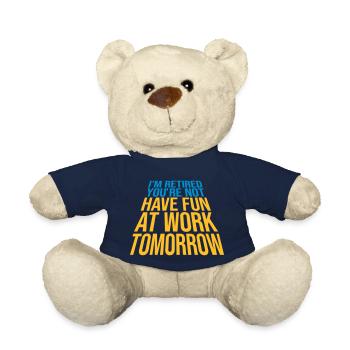 Amusez-vous au travail - Nounours - bleu marine - Devant