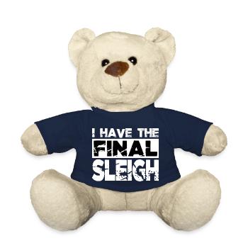 bedroom gift jokes cool under the tree - Teddy Bear - french navy - Front
