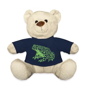 Krötenfrosch Grafik Aquatische Amphibienfrosch Liebhaber - Teddy - French Navy - Vorne