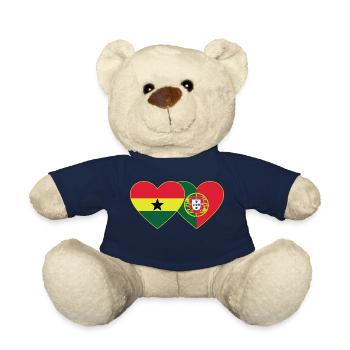 Ghana Portugal Drapeau Coeur - Nounours - bleu marine - Devant