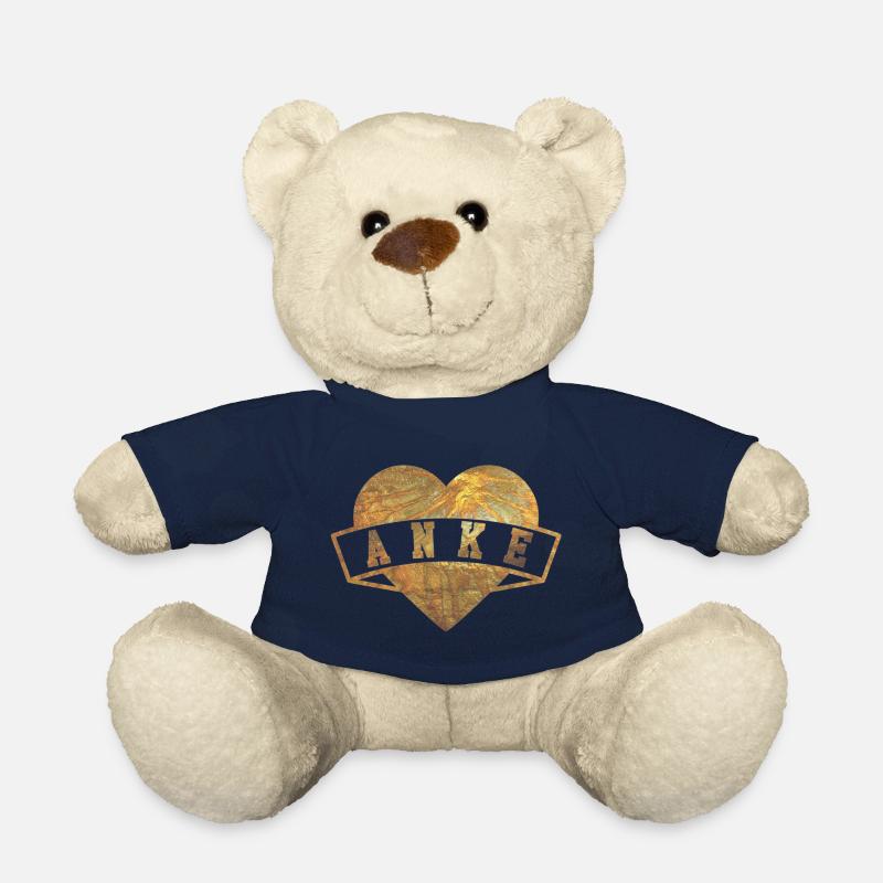 Anke Herzen Or - Nounours - bleu marine