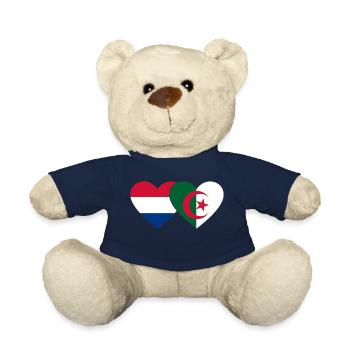 Holland Algerien Flagge Herz - Teddy - French Navy - Vorne