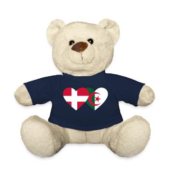 Dänemark Algerien Flagge Herz - Teddy - French Navy - Vorne