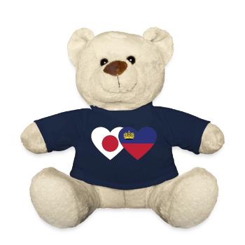 Japan Liechtenstein Flagge Herz - Teddy - French Navy - Vorne