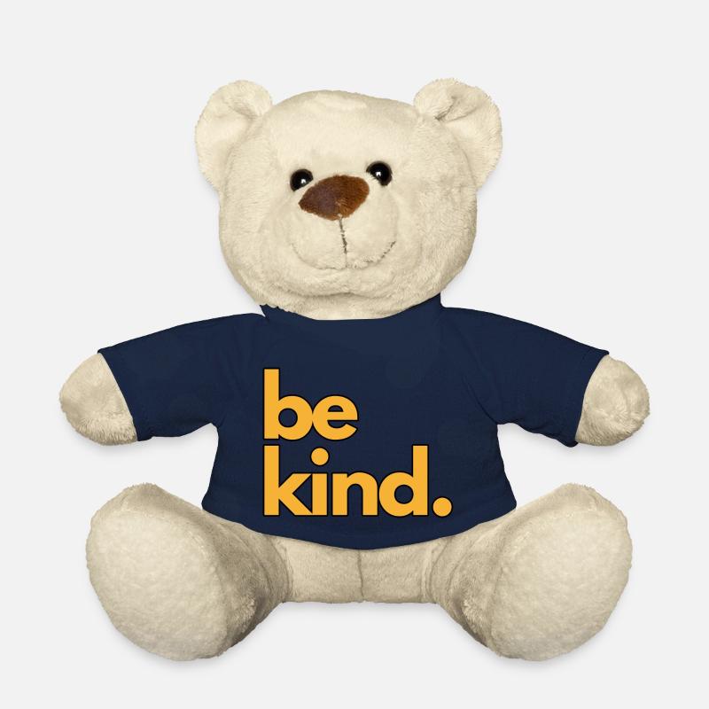 Be Kind Gelber Schriftzug - Teddy - French Navy