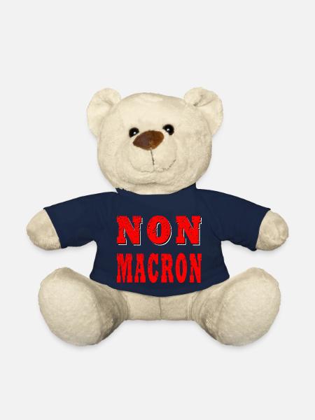 Non Macron - Nounours - bleu marine