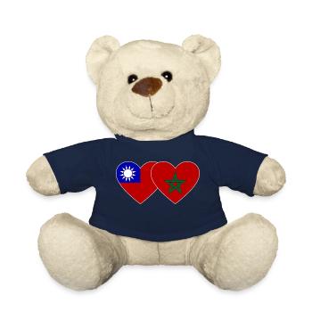Taiwan Marokko Flagge Herz - Teddy - French Navy - Vorne