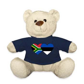Südafrika Estland Flagge Herz - Teddy - French Navy - Vorne