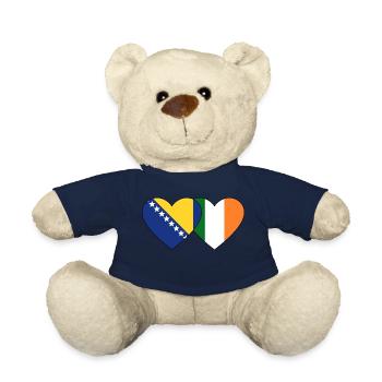 Bosnien Irland Flagge Herz - Teddy - French Navy - Vorne