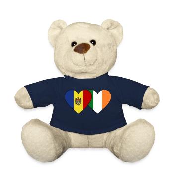Moldau Irland Flagge Herz - Teddy - French Navy - Vorne