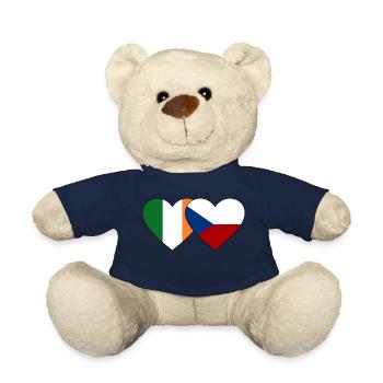 Irland Tschechien Flagge Herz - Teddy - French Navy - Vorne
