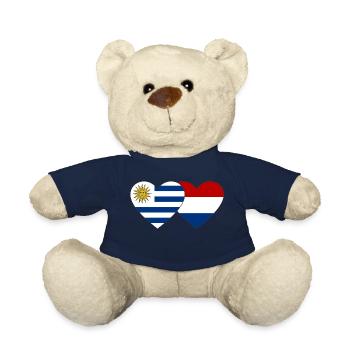 Uruguay Holland Heart Flag - Teddy Bear - french navy - Front