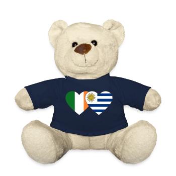 Ireland Uruguay Heart Flag - Teddy Bear - french navy - Front