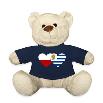Polen Uruguay Herz Flagge - Teddy - French Navy - Vorne