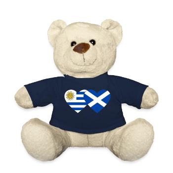 Uruguay Schottland Herz Flagge - Teddy - French Navy - Vorne