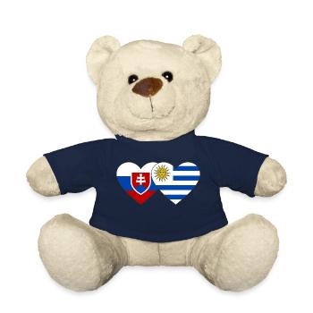 Slowakei Uruguay Herz Flagge - Teddy - French Navy - Vorne