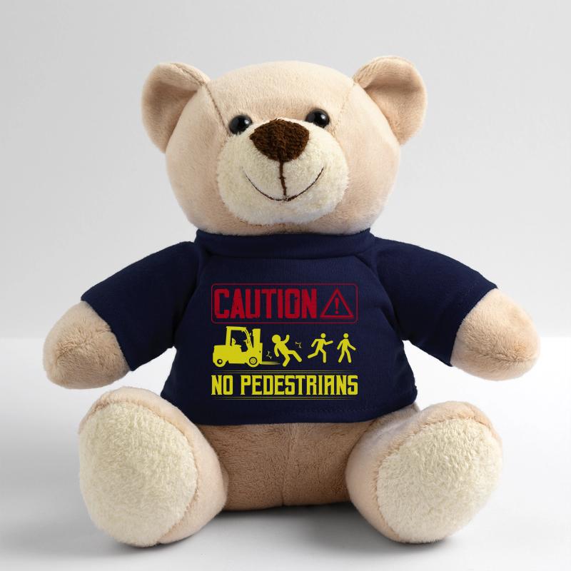 Caution No Pedestrians Forklift Operator Teddy Bear