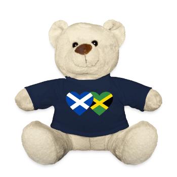 Schottland Jamaika Herz Flagge - Teddy - French Navy - Vorne