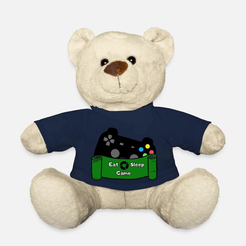 Manger, dormir, jouer et répéter - Noir/Vert - Nounours - bleu marine