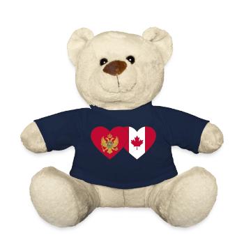 Montenegro Canada flag - Teddy Bear - french navy - Front