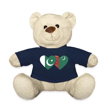 Pakistan Türkmenistan Flagge Herz - Teddy - French Navy - Vorne