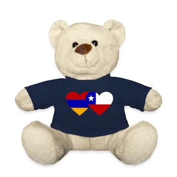 Armenien Chile Flagge Herz - Teddy - French Navy - Vorne