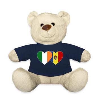 Irland Andorra Flagge Herz - Teddy - French Navy - Vorne