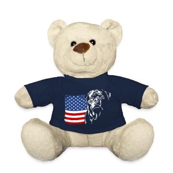 Rottweiler America Flag Dog Dogs Wilsigns - Teddy Bear - french navy - Front