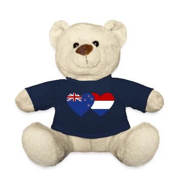 Cœur de drapeau de Nouvelle-Zélande - Nounours - bleu marine - Devant