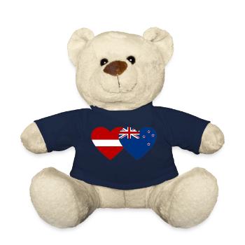 Lettonie Drapeau néo-zélandais - Nounours - bleu marine - Devant