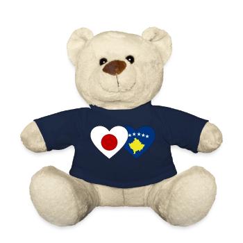 Japan Kosovo Flagge Herz - Teddy - French Navy - Vorne