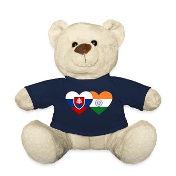 Slowakei Indien Flagge Herz - Teddy - French Navy - Vorne