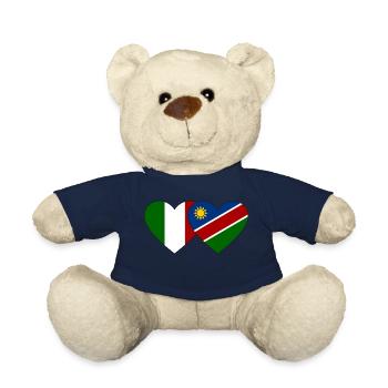 Italien Namibia Flagge Herz - Teddy - French Navy - Vorne