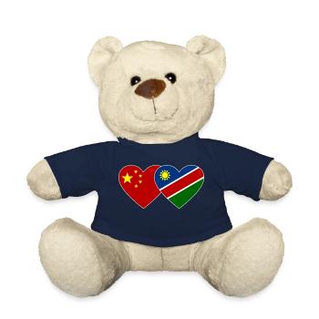 China Namibia Flagge Herz - Teddy - French Navy - Vorne