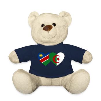 Namibia Algerien Flagge Herz - Teddy - French Navy - Vorne